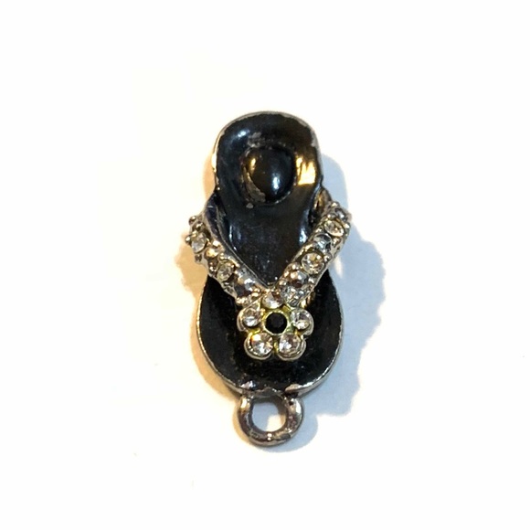 Charm / Pendant -- Flip Flop Rhinestone - Picture 3 of 4